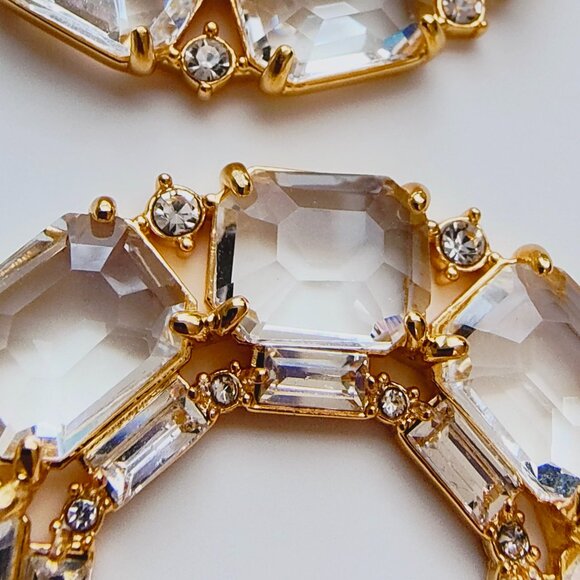 NWT J.CREW Faceted-crystal hoop earrings - Picture 9 of 11